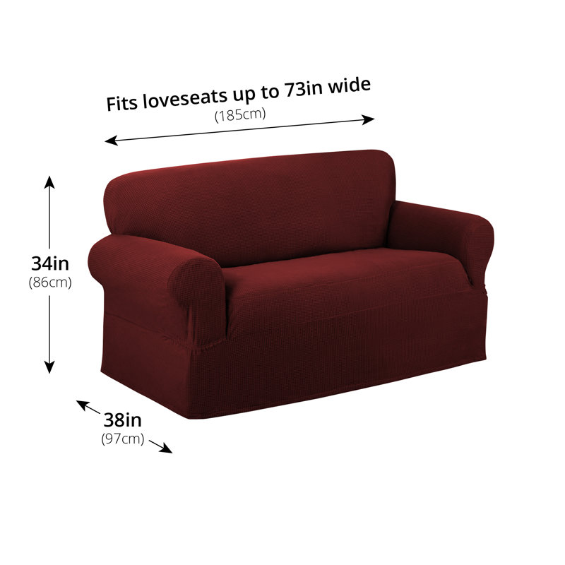 Housse pour causeuse à coussins carrés/rectangulaires, rouge
