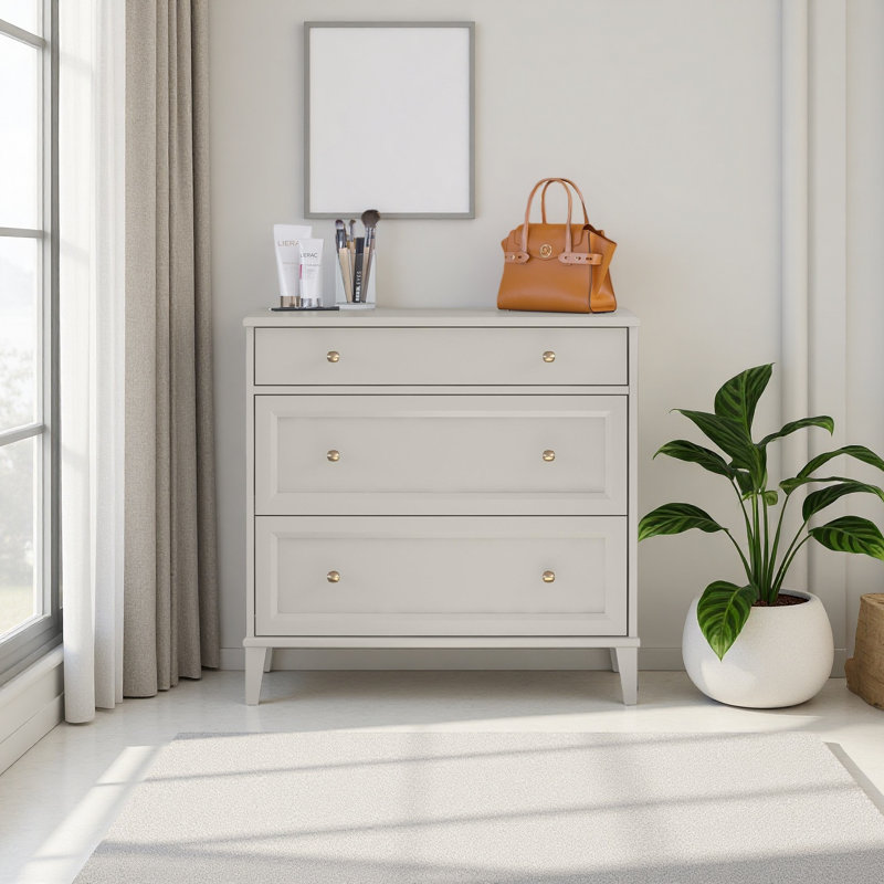 Commode 2 tiroirs avec bureau coulissant