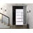 Front Exterior Prehung Steel Door / Deux 1105 Black Enamel / Side and Top Exterior Window Sidelite / Stainless Inserts Entry Metal Modern Painted W36+16" x H80+16" Right hand Inswing-98195753-98195755