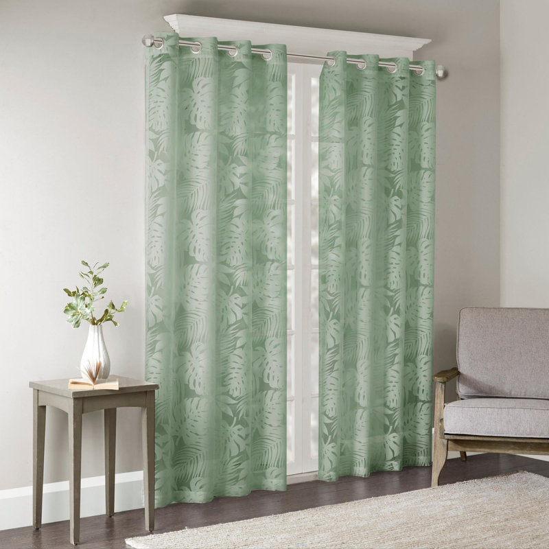 Fenêtre de palmier 50 po, Vert sauge, L 50 po x L 84 po