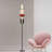 Black+Red+White Iron+Glass Free form Floor Lamps
