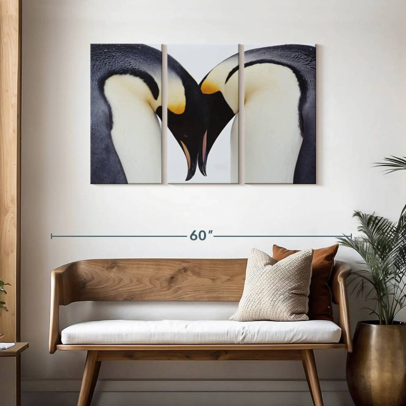 Brampt Two Emperor Penguins, 28" H x 45" W