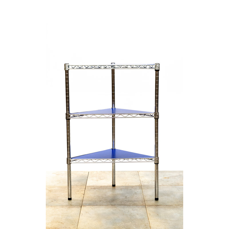 Doublure de tablette triangulaire en PVC, H 0,125 po x l 18 po x P 18 po, Bleu