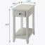 Table de bout rectangulaire en bois avec rangement de style transitionnel Bhairavi-24748825-127840020