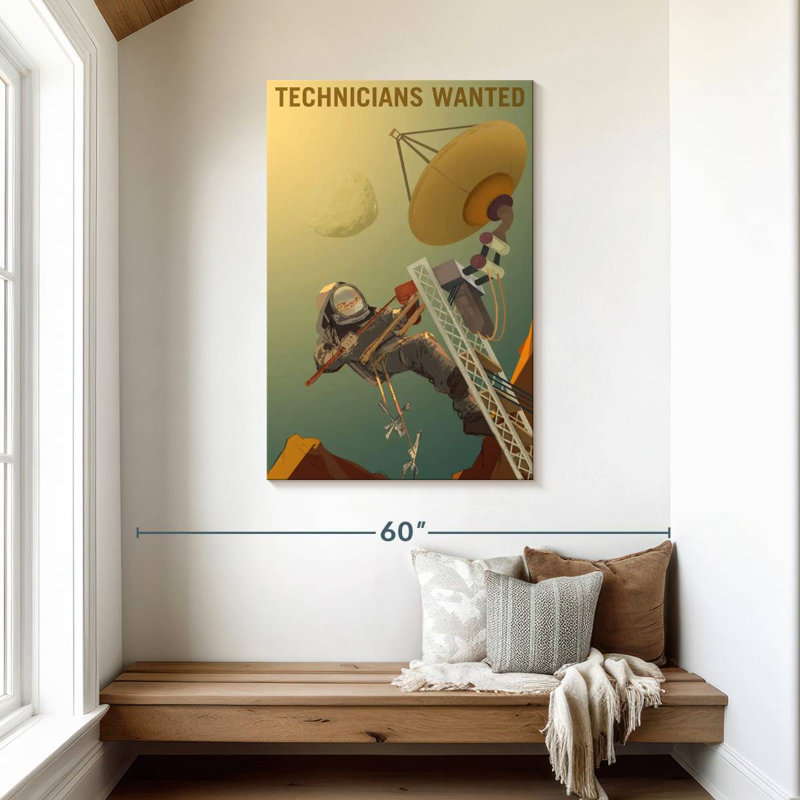 Oberle Mars Explorers Wanted Poster II, 45" H x 30" W