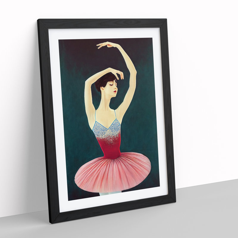 Portrait of a Ballerina - Framed Print, Black, 46cm H x 34cm W