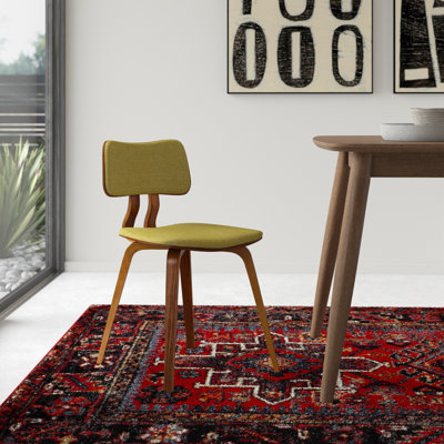 Chaise de salle à manger sans accoudoirs de style Mid-Century avec revêtement en polyester Decklen