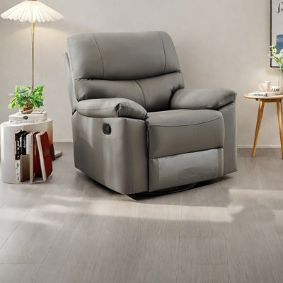 Ergonomically sponge faux leather recliner