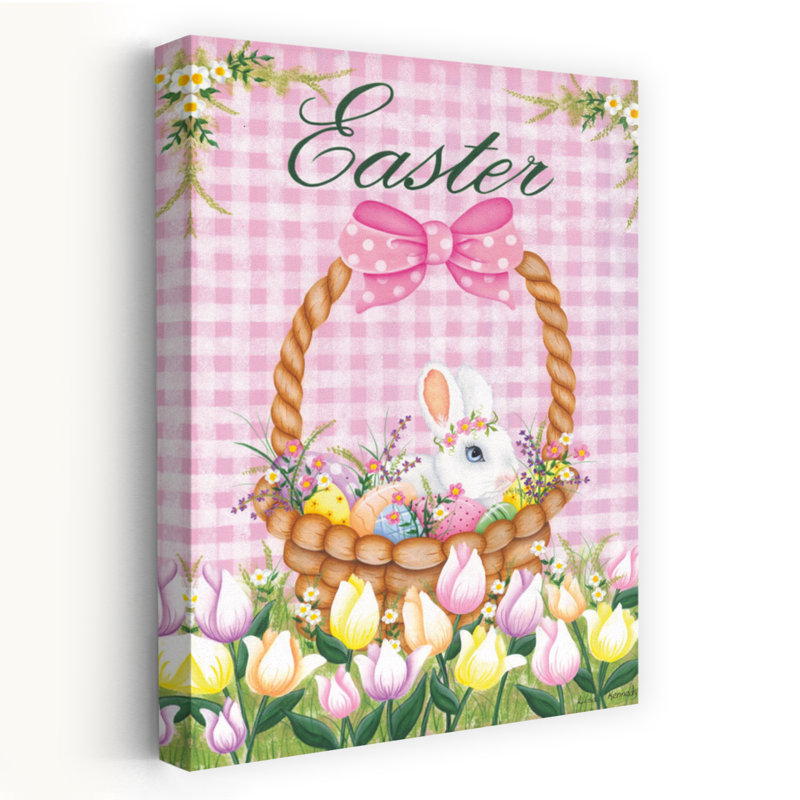 Panier de Pâques, fleur de printemps, tulipe et tulipe, H 24 po x l 16 po
