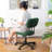 23'' Lamb Wool Armless Task Chair - Adjustable Swivel with Tufted Back-194758907-194758906