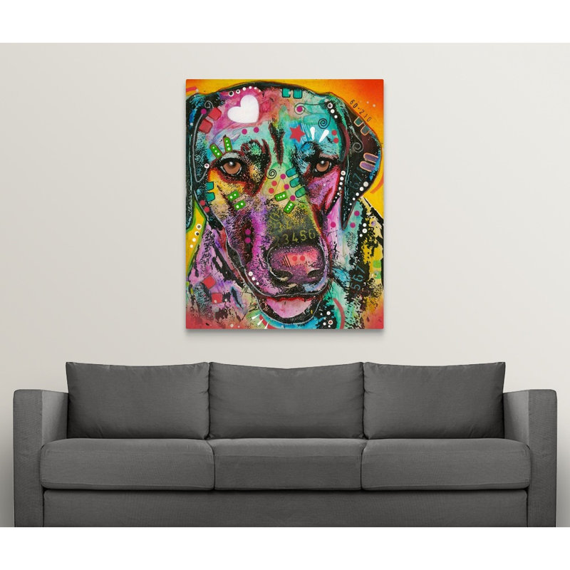 « dog art 16 », reproduction d’impression, Toile, H 20 po x l 16 po x P 1,5 po