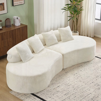 Canapé en flanelle moderne à plusieurs places