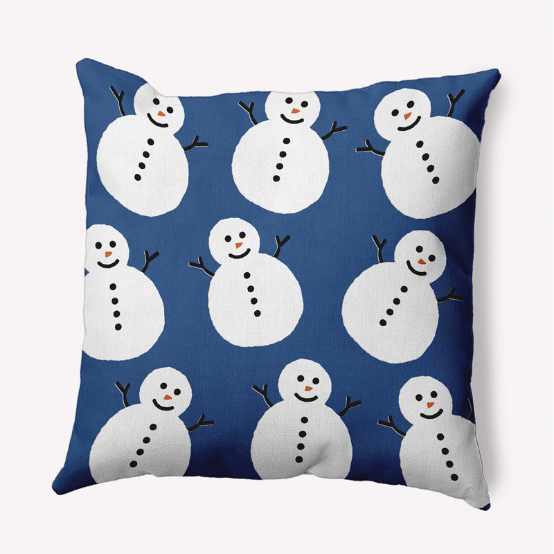 Coussin intérieur / extérieur Dancing Snowmen, H 16 po x l 16 po, Île Seymour Nord, Galapagos