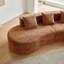 Canapé modulaire courbé en velours 3 places Cloud Couch