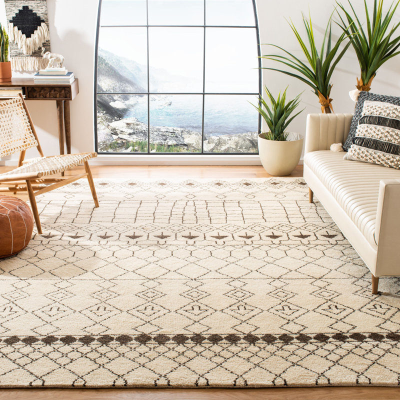 Tapis en laine noué à la main Burgess, Rectangle 9 pi x 12 pi