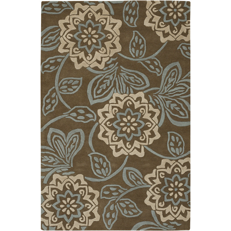 Performance Wool Floral Indoor Rug, Rectangle 2' x 3'