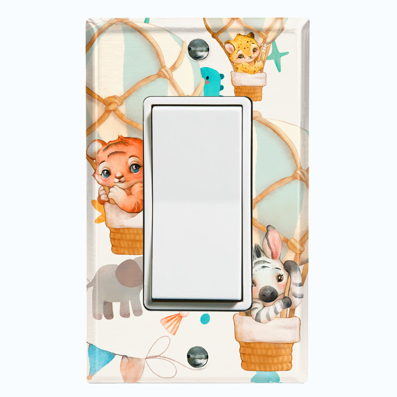 Animals 1 - Gang Toggle Light Switch Standard Wall Plate