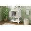 Meuble-lavabo de luxe moderne de 24 po avec lavabo en céramique, meuble de salle de bain avec tablette ouverte et rangement fermé-126232819