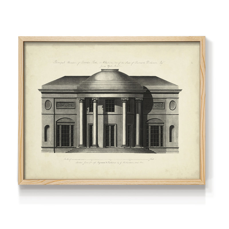 Richardson Architecture III - Reproduction encadrée - Restickable, H 8 po x l 10 po, Naturel