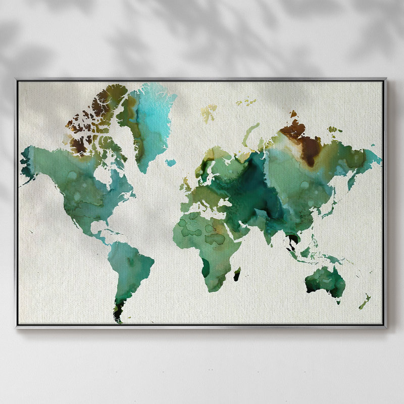 Inky World, reproduction d'art sur toile, H 17 po x l 25 po x P 2 po, Argent
