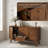 Mid Century Modern Sideboard Buffet Cabinet with Two Doors and Three Drawers, Storage Console Table for Kitchen Dining Living Room Entryway, Walnut Finish