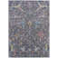 Tapis intérieur/extérieur lavable, 90 x 150 cm, gris, or et rouge à motifs floraux