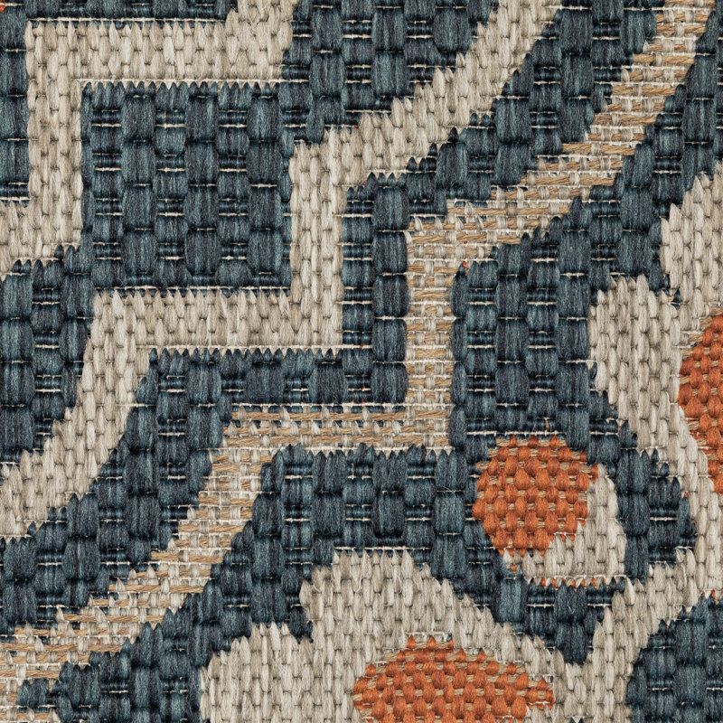 Tapis oriental intérieur / extérieur Izola , Rectangle 9 pi 10 po x 12 pi 10 po