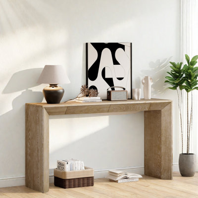Modern Farmhouse Console Table With 2 Concealed Drawers