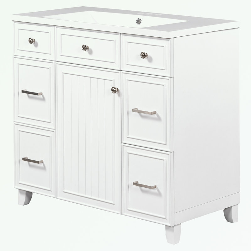 Armoire de salle de bain Nicette, Blanc