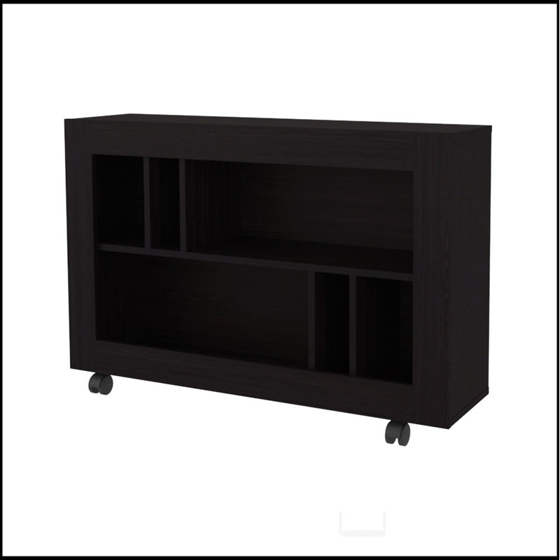 Wengue Console Table in Melamine with Open Storage