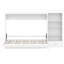 Grand lit escamotable avec compartiments de rangement à hauteur réglable et tablette, cadre de lit mural avec 1 tiroir, lit plateforme pliable multifonctionnel pour chambre à coucher, chambre d'amis-133422682