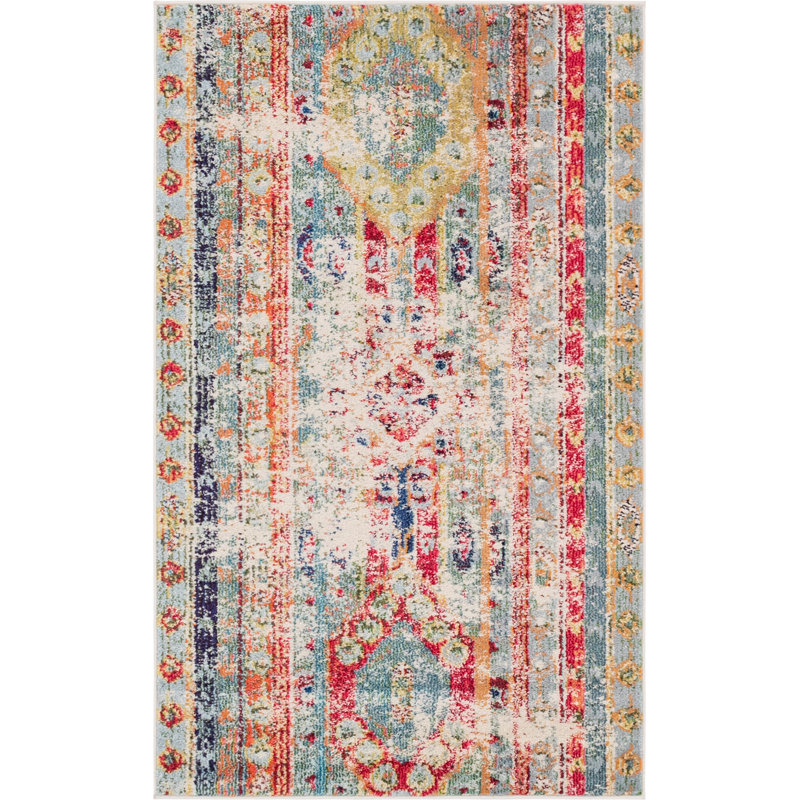 Newburyport Southwestern Area Rug, Rectangle 10'6" x 16'5", Blue 
