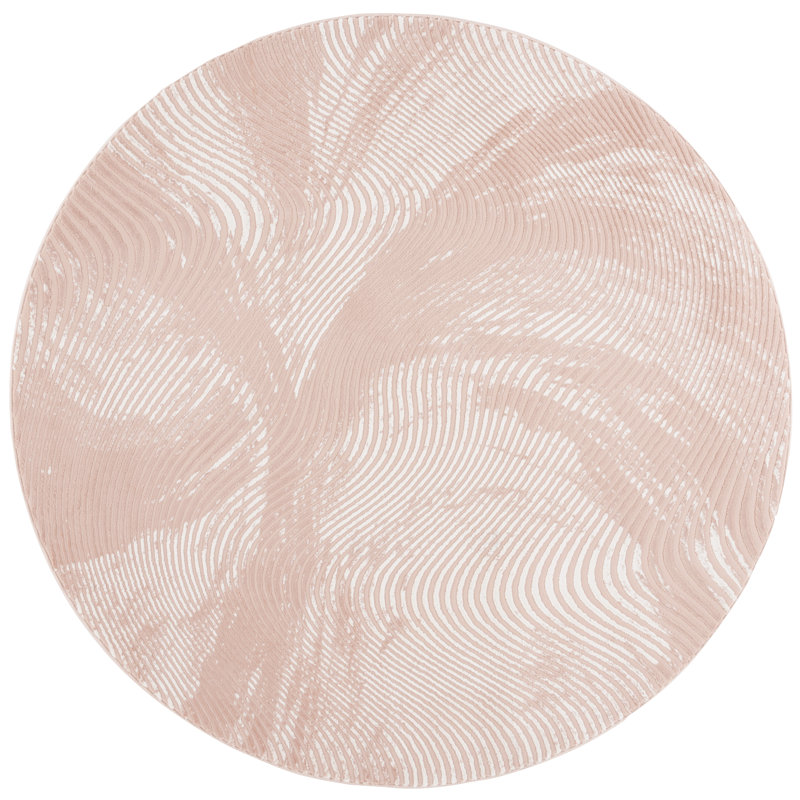 Tapis abstrait Laris Performance, Rond 6 pi 7 po