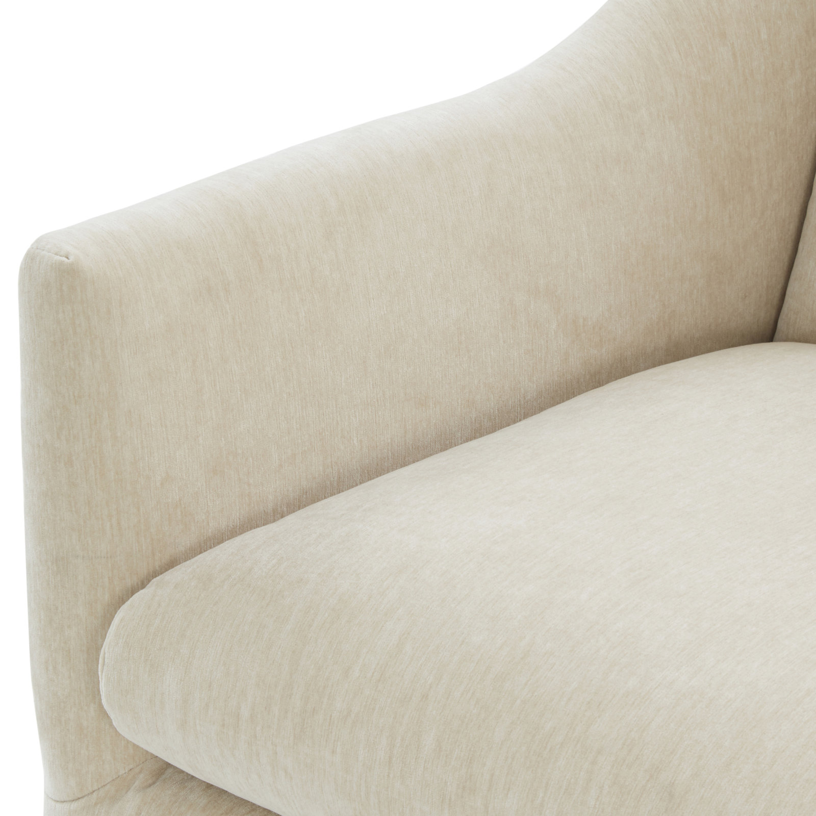 Swivel Accent Chair, Ecru Performance Weave