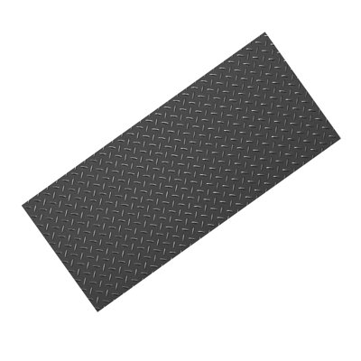 7.5 x 17 ft Heavy-Duty PVC Garage Floor Roll Mat, Diamond Plate Non-Slip Protector for Warehouse & Gym