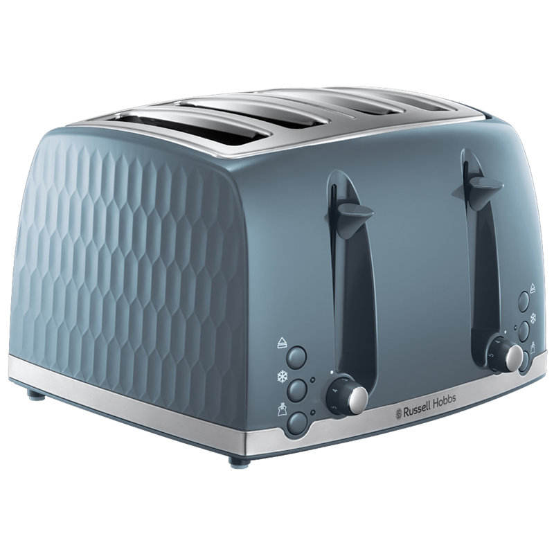 Russell Hobbs 4 Slice Honeycomb Toaster, Grey