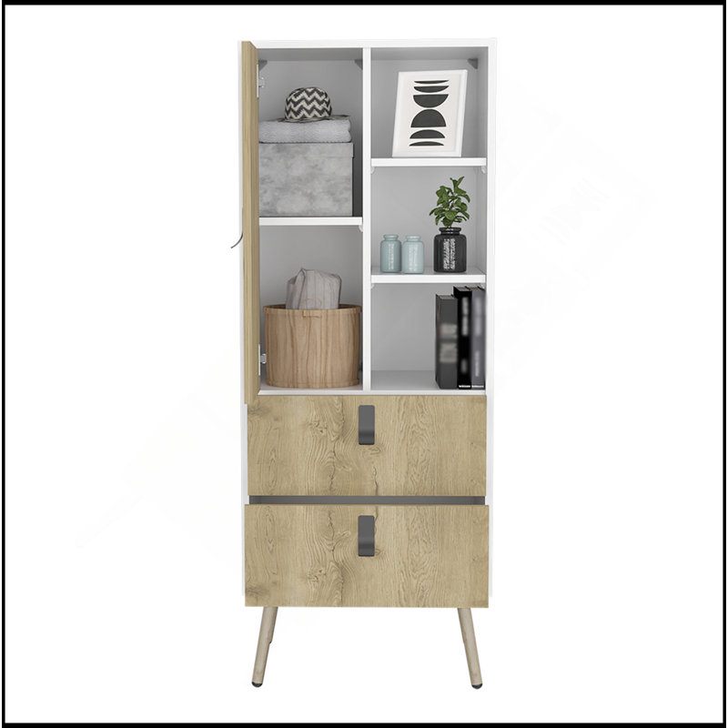 Grande commode Magness, chambre, blanc / Macadamia