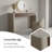 39.37"Minimalist Sintered Stone Tabletop Solid Wood Dressing Table