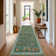 Floral Machine Washable Rug with Non-Slip Backing, Soft Thin Low Pile Non Shedding Floor Carpet, Indoor Foldable Printed Accent Mat for Living Room/Nursery/Bedroom
