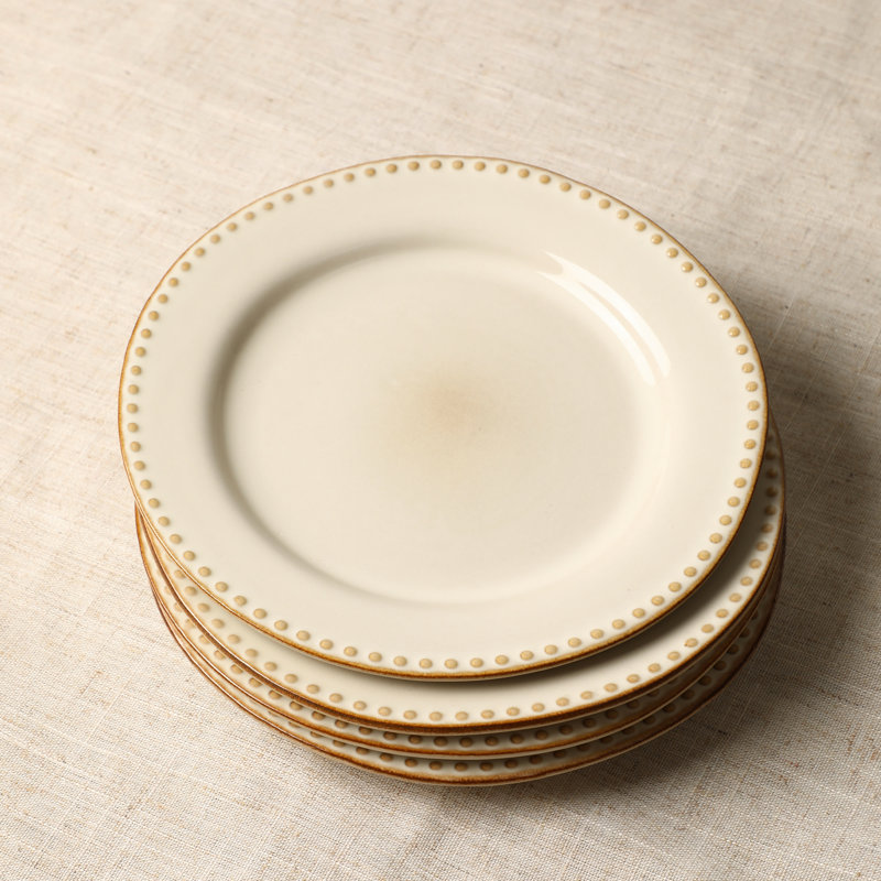 Ensemble d'assiettes à salade 4 pièces Stone Lain Comet, Crème
