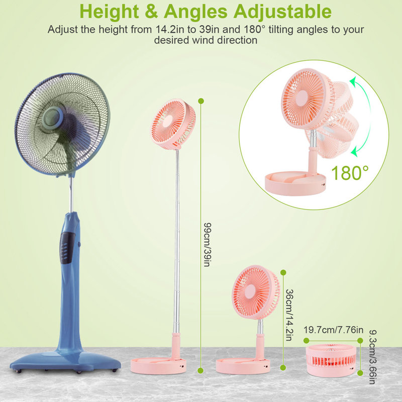 Imountek 3.66" Standing Fan, Pink