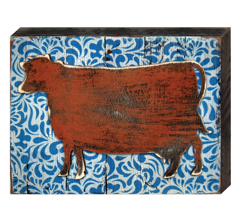Handmade Traditional Landscape & Nature Wall Decor on Wood, 6" H x 8" W x 2" D