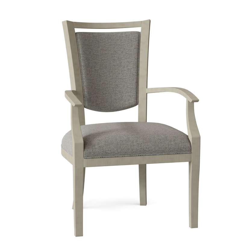 Chaise avec accoudoirs rembourrée Spiro, Platine 3160, Tabac