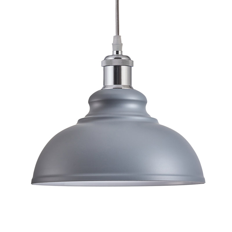 Tennyson - Light Single Pendant, Matt Grey/White