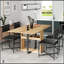 Ensemble de table de salle à manger extensible moderne et compacte avec rangement et 4 chaises en cuir PU pour les petits espaces-1317075947