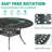 Red Barrel Studio 23.98" Cast Aluminum Lazy Susan Turntable, 360° Rotating Display Tray With Silent Bearings, Round Table Top Swivel Serving Plate With Umbrella Hole For Outdoor Dining Table, Lattice Style