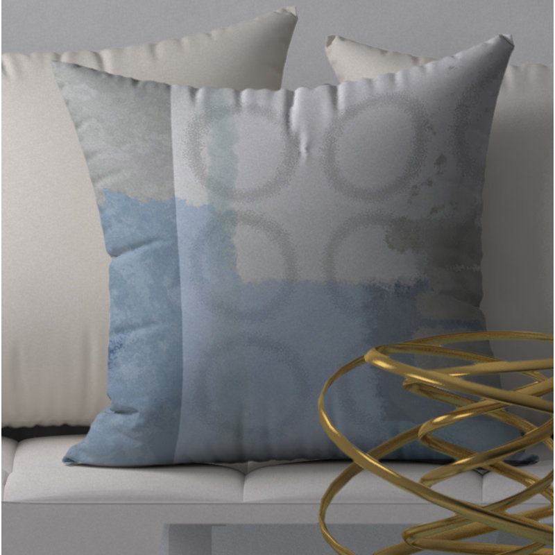 Brève housse de coussin décorative carrée et insert, 24" X 24"