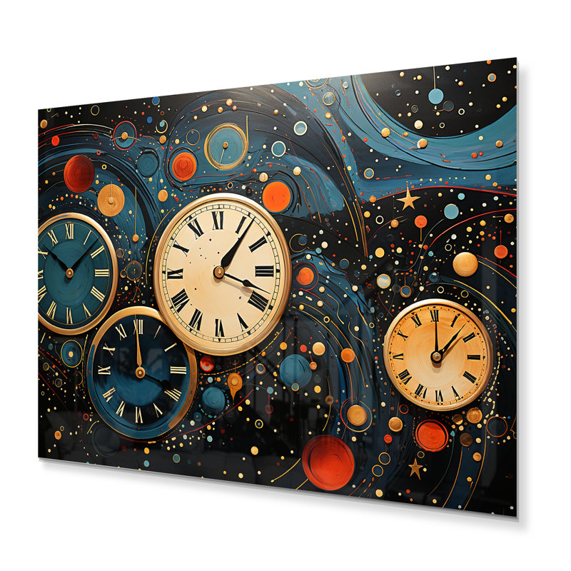 Montres Rhythms chronologique - Impression sans cadre sur métal, H 16 po x l 32 po x P 1 po
