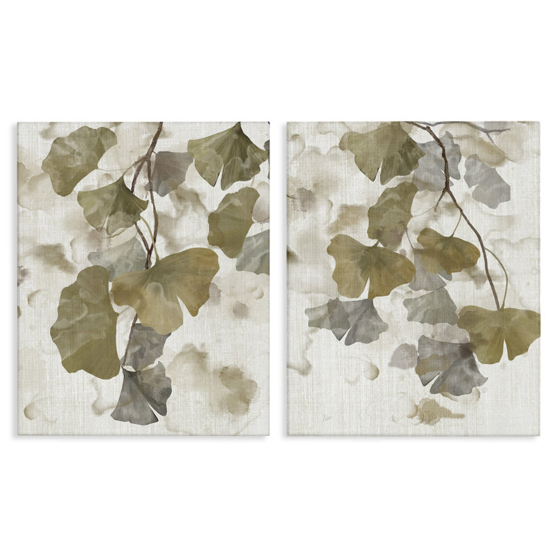 Rustic Gingko Leaves 2 pièces par Nan, H 30 po x l 24 po x P 1,5 po