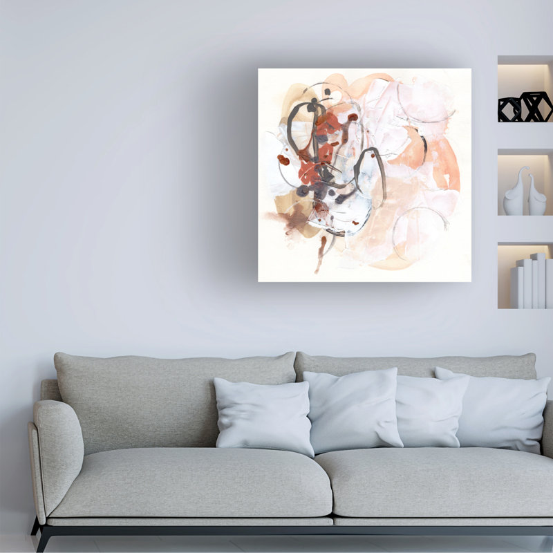 14" x 14" Abstract Multicolor Canvas Art